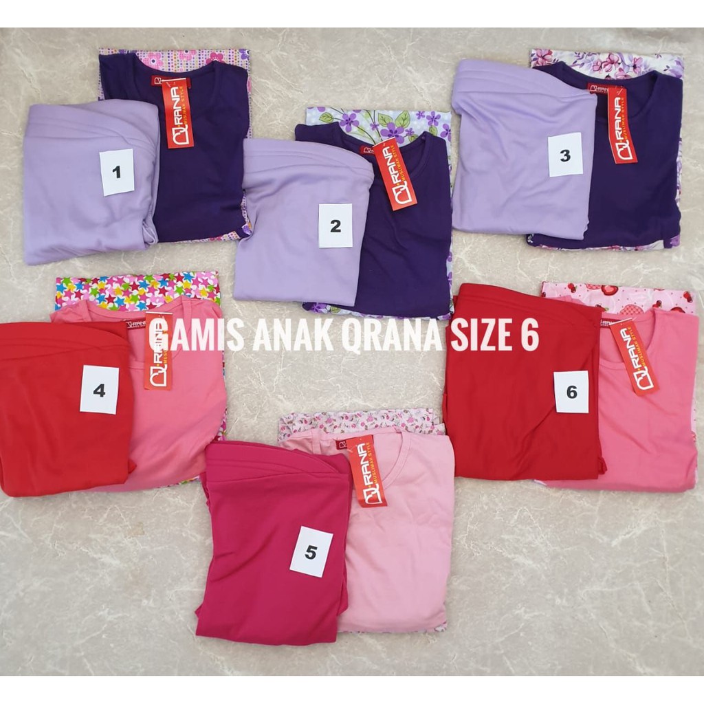 Gamis Anak Qrana Size 6 10 Shopee Indonesia