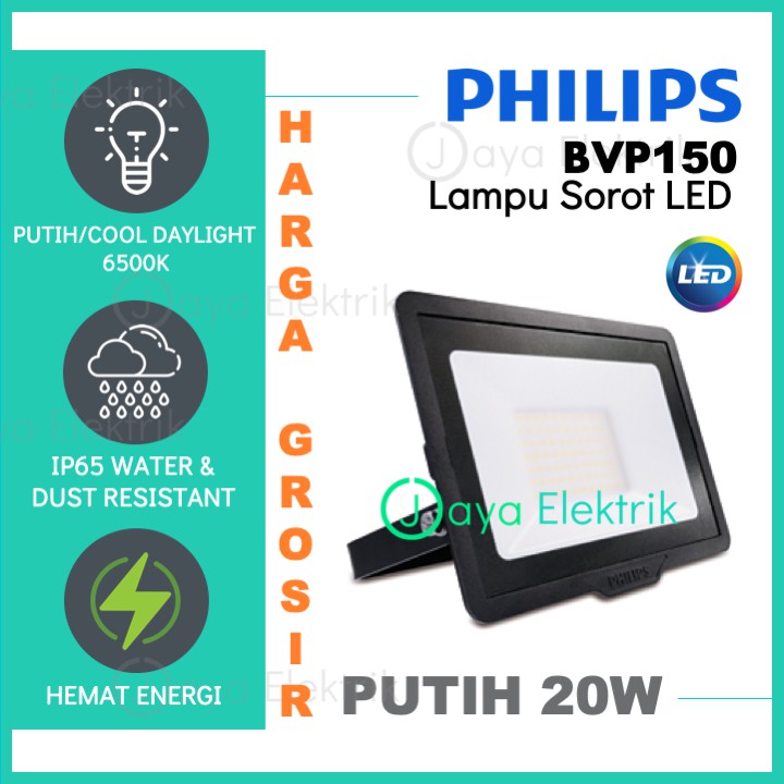 Lampu Sorot LED Philips BVP150 20Watt 20W Putih - Flood Light Outdoor 20 W  Watt Grosir BVP 150 | Shopee Indonesia