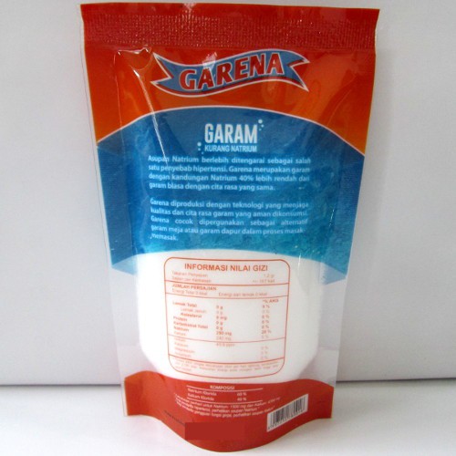 Garam Kurang Natrium - Garam Garena 200gr untuk Hipertensi | Shopee  Indonesia