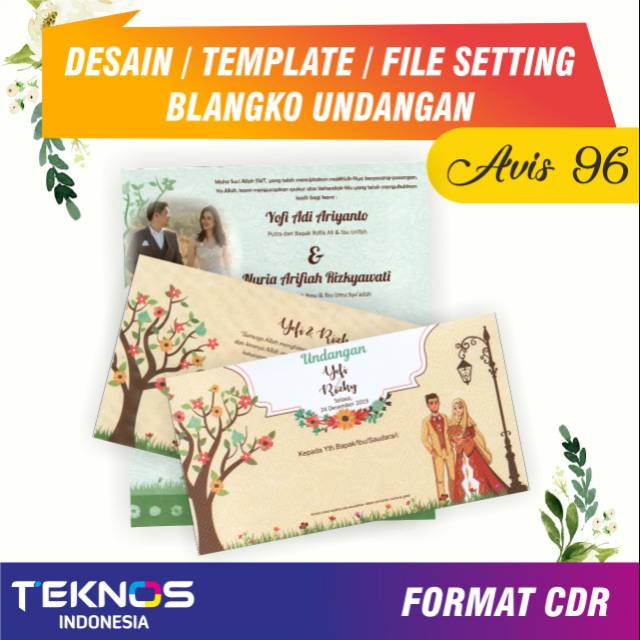 Desain Undangan Blangko Avis 96 Template Undangan Desain Undangan Pernikahan Shopee Indonesia