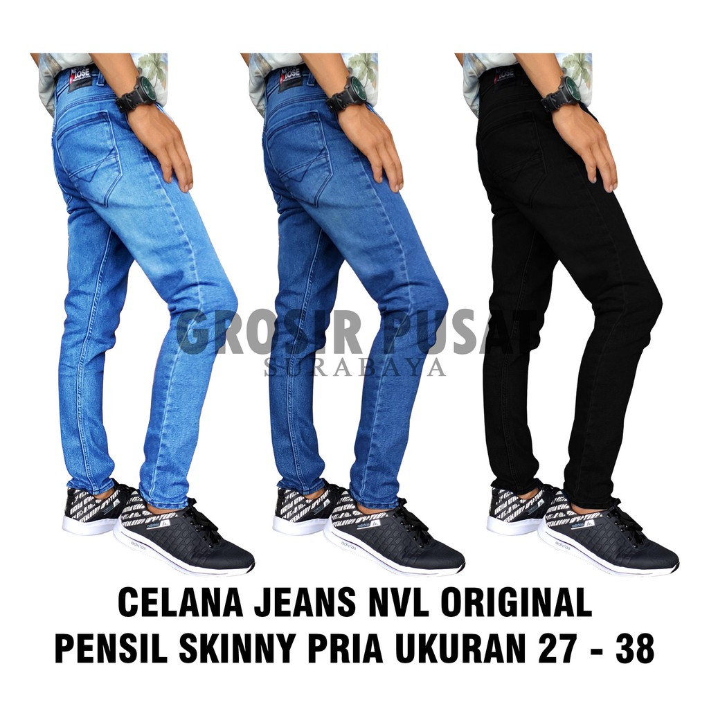 Celana Jeans NVL Original Pensil Skinny Pria Ukuran 27 - 38 | Shopee  Indonesia