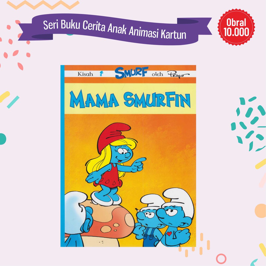 Buku Anak Pintar Dan lengkap Buku Cerita Animasi Kartun Pucca Mama Smurfin  Pensmurf Perhiasan Anak | Shopee Indonesia