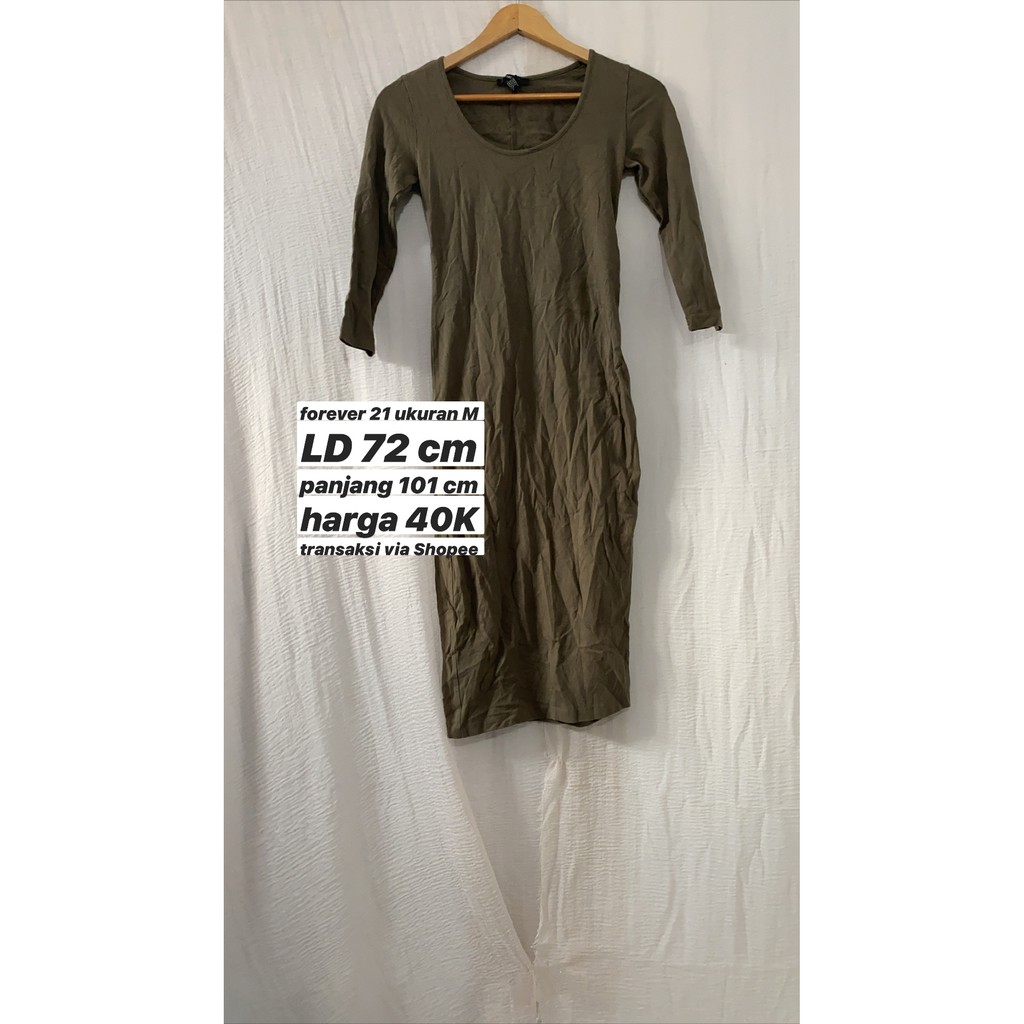 Dress Forever 21 Ukuran M Shopee Indonesia