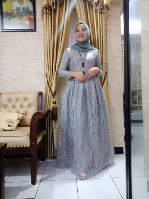 Gamis abaya polos rainbow twill shakila dress busana muslimah. Jual Gamis Tile Cantik Kembang Payung Ukuran M L Xl Xxl Indonesia Shopee Indonesia