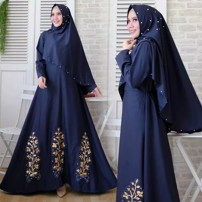 Gamis Syari Wanita Polos Maxi Dress Terbaru Baju Gamis Wanita
