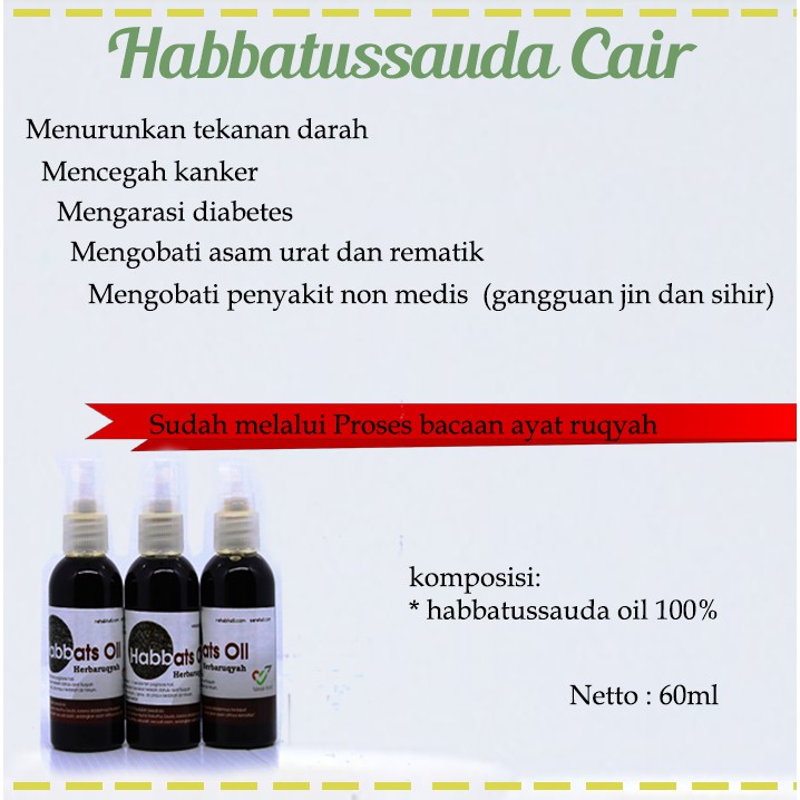 Habbats Oil Habbatussauda Herbal Ruqyah Shopee Indonesia
