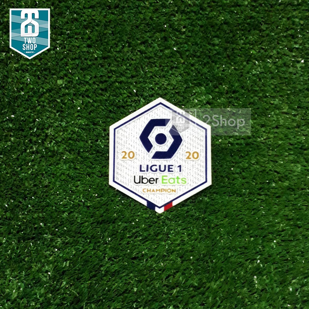 Flag with logo from ligue 1 during the french league 1 match between lille v paris saint germain at the stade pierre mauroy on january 26, 2020 in. Jual Patch Ligue 1 Champions 2019 2020 Uber Eats Indonesia Shopee Indonesia