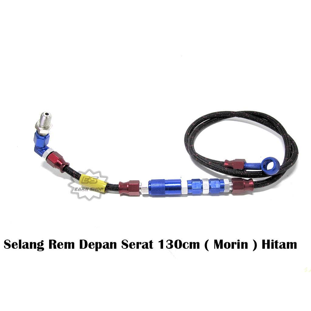 Selang Rem Belakang dan Depan morin Serat 60cm, 120cm, 130cm Silver dan  Hitam | Shopee Indonesia