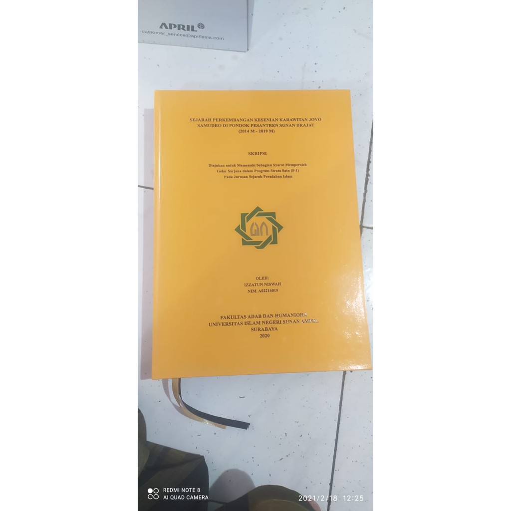 Uv printing roll to roll (fujifilm) sticker tranparant dengan tinta putih; Print Dan Cetak Jilid Hard Kover Hard Cover Hardcover Skripsi Buku Tesis Kampus Uinsa Surabaya Shopee Indonesia