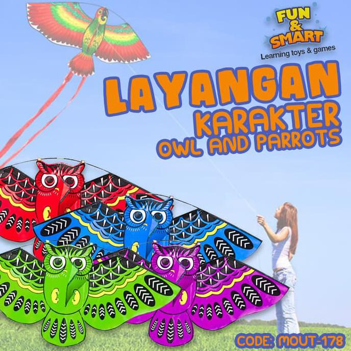 Mainan Layang Karakter Burung Hantu Besar (Mout-178) | Shopee Indonesia