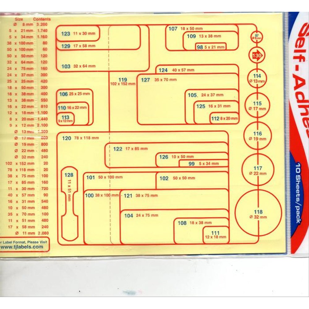 Ada yang bentuk lingkaran, kotak dan geometri lainnya. Pad Kertas Label Sticker Label T J No 98 103 112 121 Hampir Semua Ukuran Ada Murah Shopee Indonesia