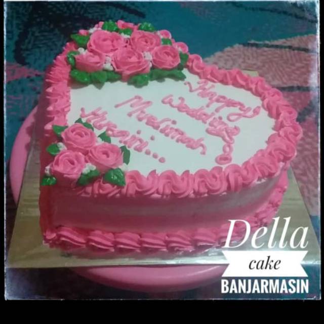 Maafkan aku tidak bisa memberi hadiah yang mewah dan mahal, sayang. Kue Amor Motif Bunga Kue Ultah Banjarmasin Shopee Indonesia
