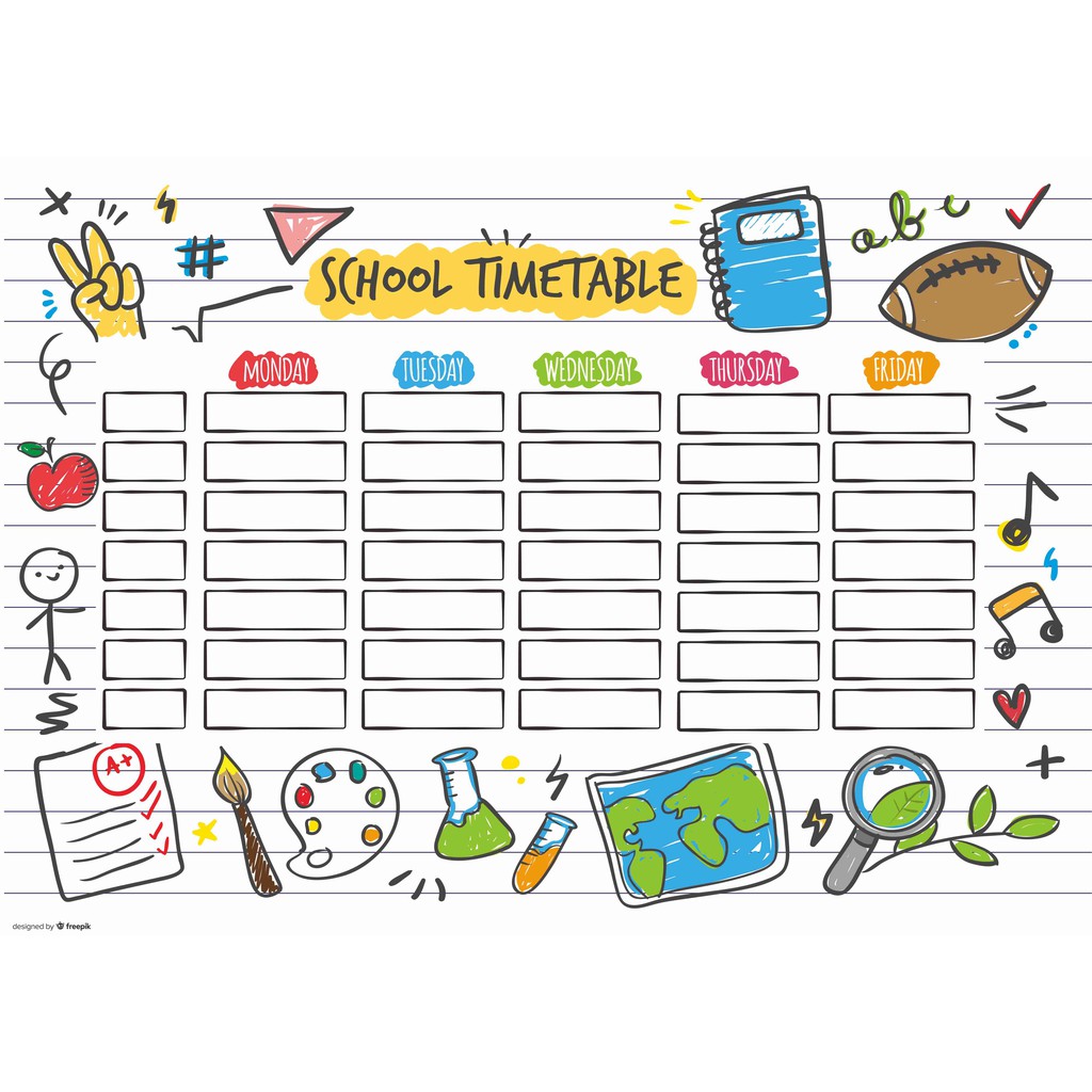 Poster Jadwal Pelajaran Sch08 Poster Animasi Poster Custom Poster Edukasi Shopee Indonesia