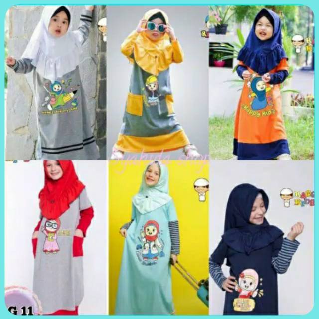 Gamis Anak Raggakids Gamis Anak Bahan Kaos Gamis Bayi Dress Rg