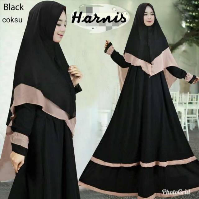 Ar Harnis Gamis Syari Polos Syari Murah Shopee Indonesia