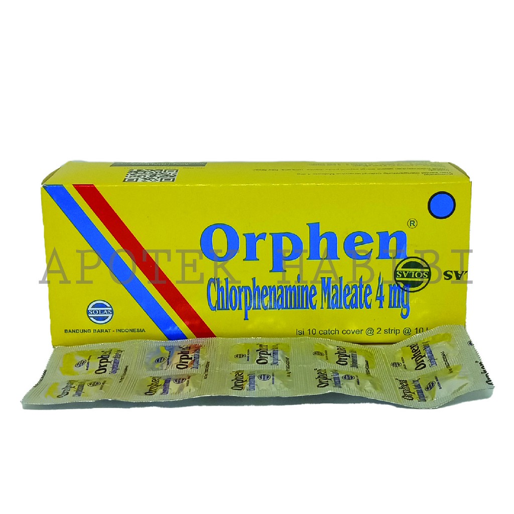 ORPHEN ORPEN ORFEN ORVEN ORFHEN ORVHEN 4 MG 1 STRIP ISI 10 KAPLET Obat  Alergi Gatal | Shopee Indonesia
