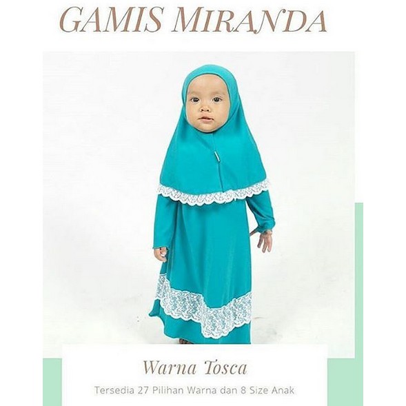 Gamis Anak Bayi S 1 2 Th Warna Tosca Anaya Hijab Gamis Lebaran