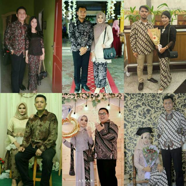 Jual Baju batik couple sarimbit untuk pertunangan wisuda seragam nikah  murah dan bisa request size Indonesia|Shopee Indonesia