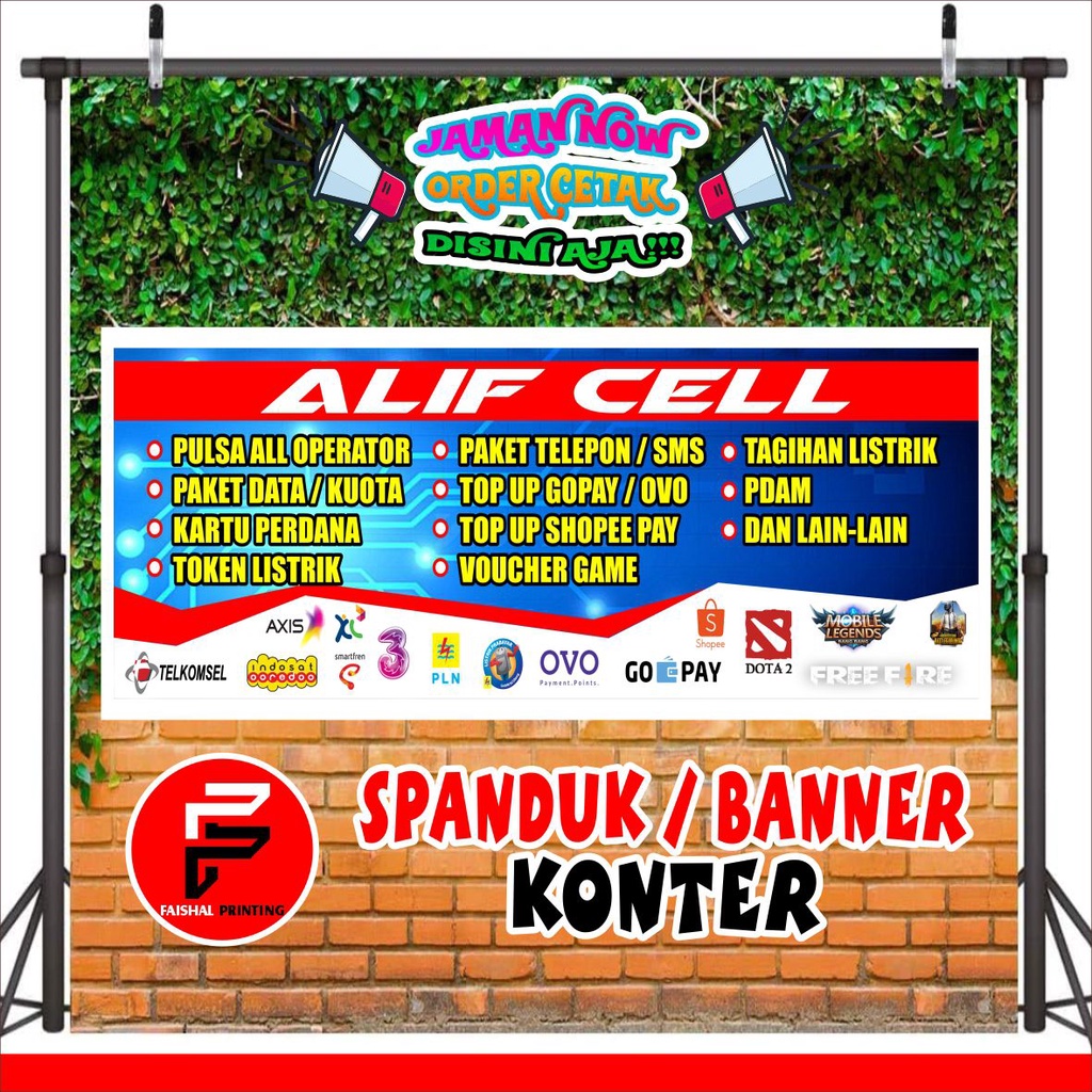 Maybe you would like to learn more about one of these? Spanduk Banner Backdrop Jual Pulsa Ukuran 3 X 1 M Shopee Indonesia