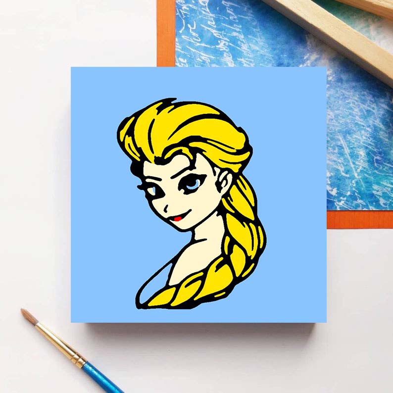 Jual Paint By Number Frozen Elsa 20X20 Wooden Painting Kit/Set Melukis Anak/Paket Mewarnai/Gratis Easel Indonesia|Shopee Indonesia 794_X_794_jpg