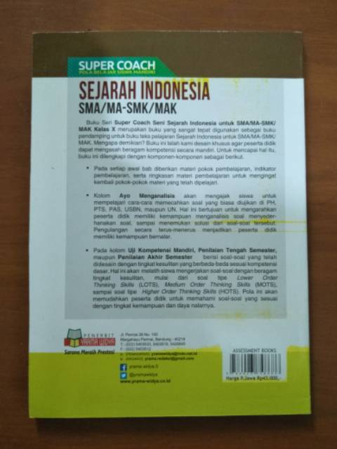 Sejarah akan dapat dipahami oleh generasi penerus dari masyarakat yang terdahulu sebagai. Buku Ringkasan Dan Latihan Soal Sejarah Indonesia Sma Ma Smk Mak Kelas X Kurikulum 2013 Revisi Shopee Indonesia