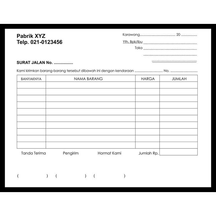 Surat jalan transaksi jual beli material bangunan. Terlaris Cetak Nota Bon 2 Rangkap Ply Carbonless Tanpa Karbon Shopee Indonesia