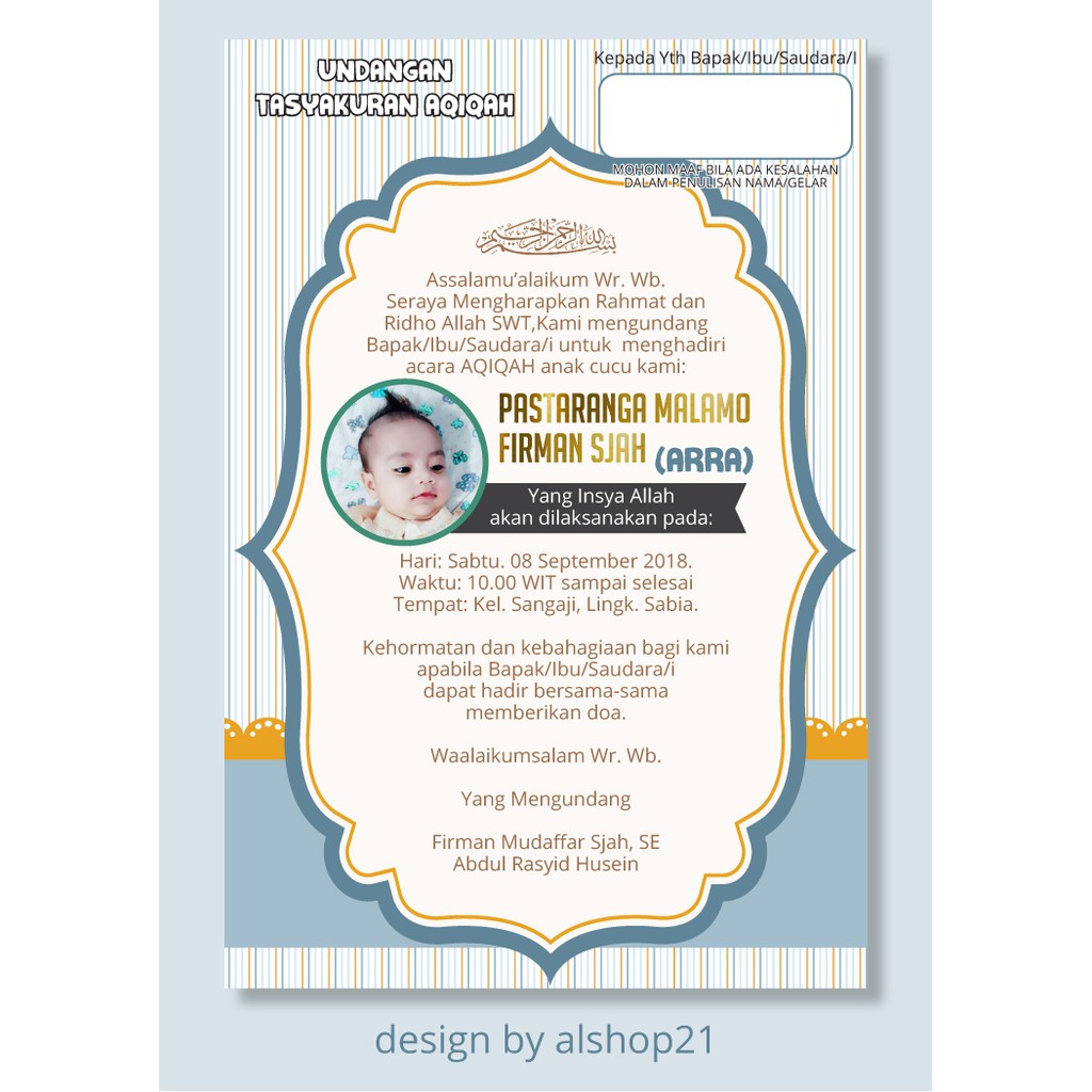 Undangan Aqiqah | Shopee Indonesia