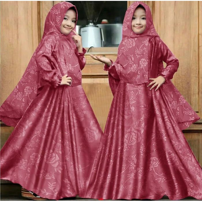 Hot Sale Gamis Embos Kids Baju Gamis Anak Trendy Gamis Anak Modern