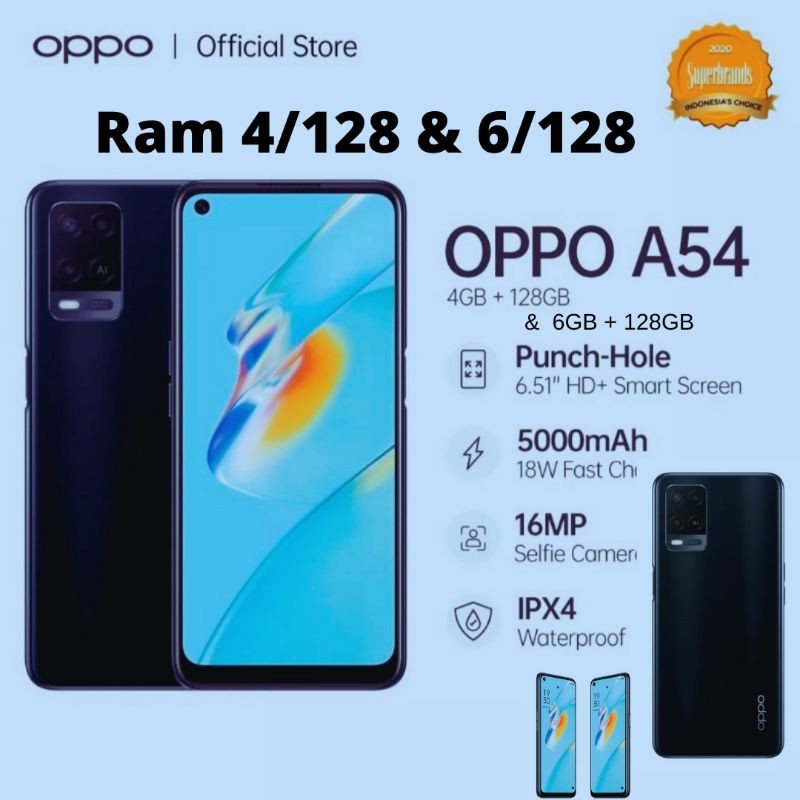 Oppo A54 4 64 Dan A54 4 128 Dan A54 6 128 Dan Oppo A16 3 32 Dan Oppo A15s 4 64 Indonesia Oppo A54 6GB128GB Garansi Resmi 1 Tahun catatan - Repack ambil kartu garansi toko dan aktivasi tetap full original dan garansi resmi 1 tahun oppo resmi Penting - Garansi Resmi 1 Tahun - Terdaftar Di kemenprin Perlengkapan - Handphone.