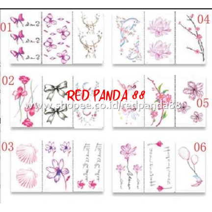 Ready Bandung Tatto Sticker Tato Stiker Temporary Tattoo 1 Lembar Isi 3 Motif Shopee Indonesia