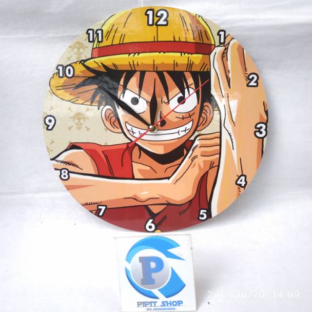 Luffy, one piece, red hd wallpaper . Jam Dinding One Piece Luffy Keren Shopee Indonesia