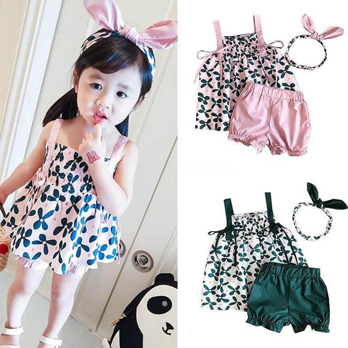 Setelan Baju Kekinian Setelan Baju Anak Perempuan 1 5thn Import