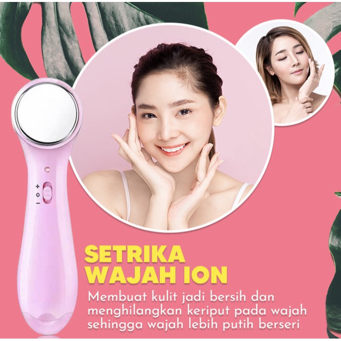 Induksi ion positif (+) & sonic vibrate (pembersih): Setrika Wajah Shopee Indonesia