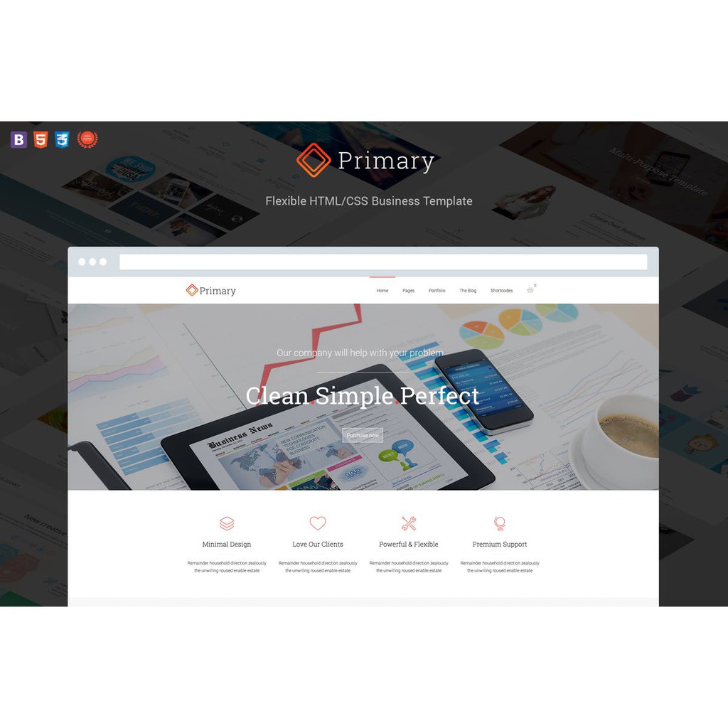 Template Primary Flexible Business Html 5 Css 3 Template Web Shopee Indonesia