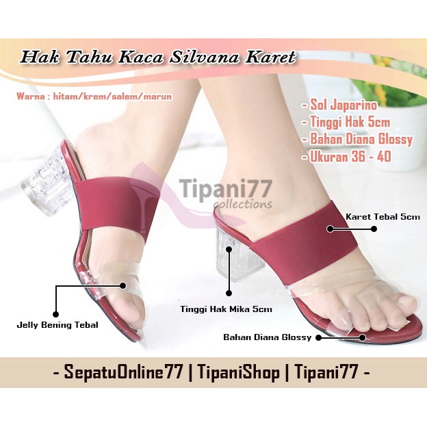 Daftar harga hak tahu mika kaca terbaru oktober 2021. 11 11 Hak Tahu Kaca 5cm Silvana Karet Shopee Indonesia