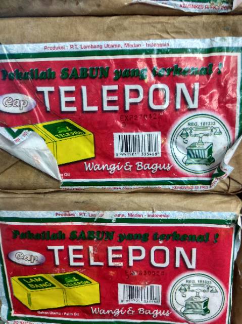 Sabun ini cukup terkenal di kota medan, mantap untuk membersihkan noda. Jual Sabun Cap Telepon Medan 1 Pak Isi 20 Batang Khusus Gosend Indonesia Shopee Indonesia