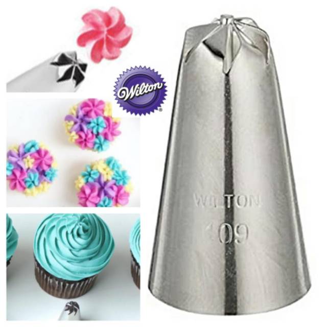 10 pcs spuit besar dan 10 pcs piping bag /dekorasi kue ultah murah · rp16.900 · home99, kab. Jual Spuit Wilton Ori No 109 Spuit Bintang Spuit Bunga Mawar Dekorasi Kue Ulang Tahun Wedding Cetakan Kue Indonesia Shopee Indonesia