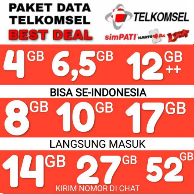 Berikut ini kami bagikan deretan kode rahasia internet. Hot Promo Paket Telkomsel 52gb 4gb 10gb 15gb Shopee Indonesia