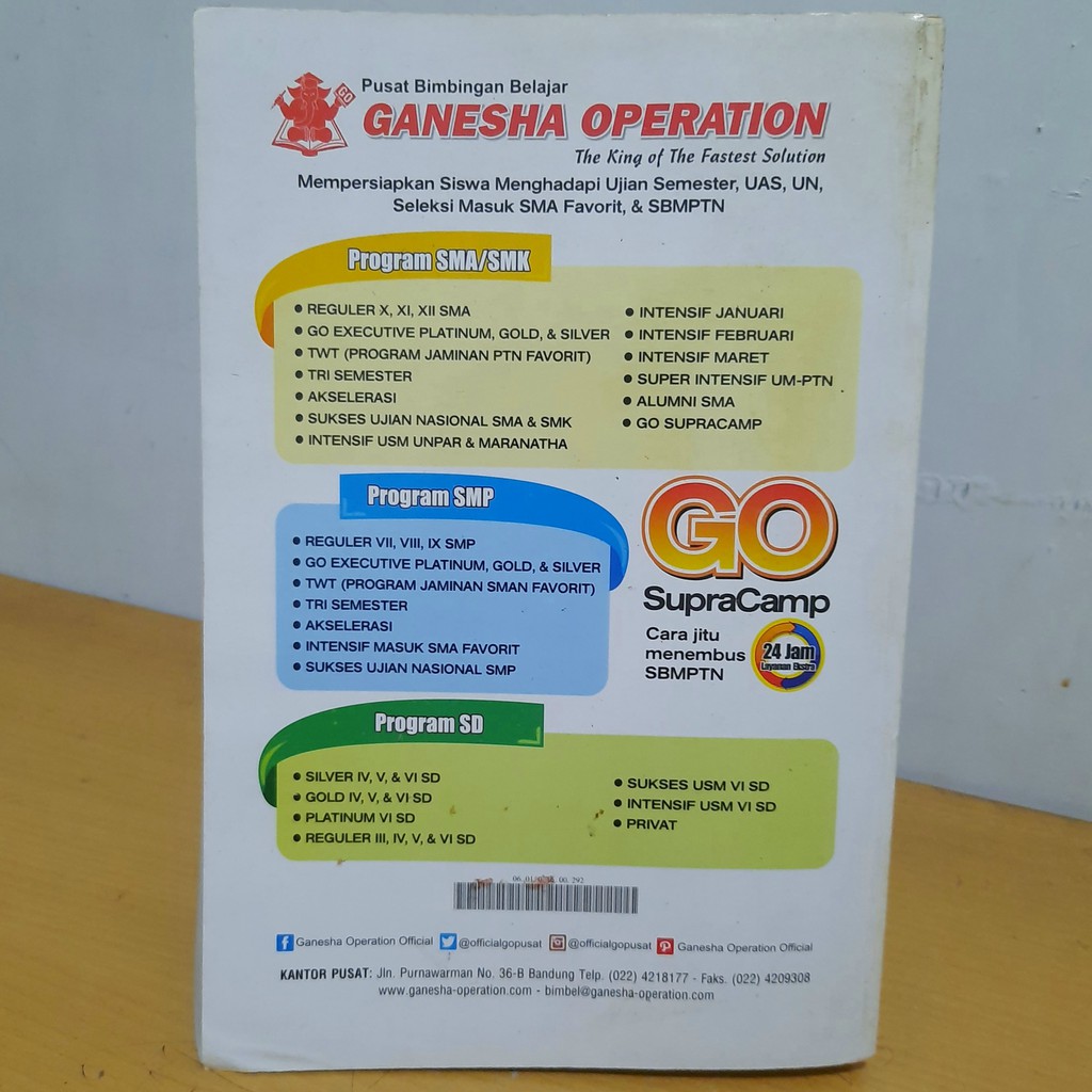 Ditambah diskon rangking 4 sm pernah les di go kena brp ya? Buku Sakti Ujian Sekolah Madrasah Untuk Sd Kelas 6 Ganesha Operation Shopee Indonesia