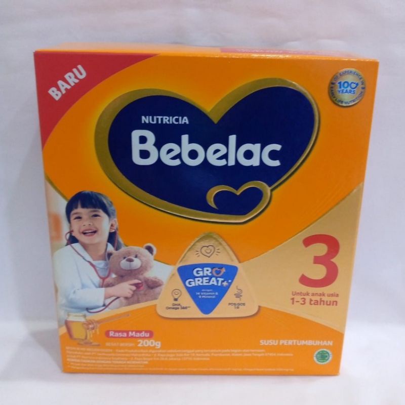 Jual bebelac 3 (1-3 )tahun 200 gr rasa madu /bebelac murah