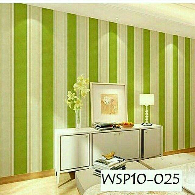 Tembok motif garis horizontal kombinasi 3 warna cat kamar tidur garis . Wallpaper Motif Garis Hijau Minimalis Stiker Dinding Motif Garis Hijau Shopee Indonesia