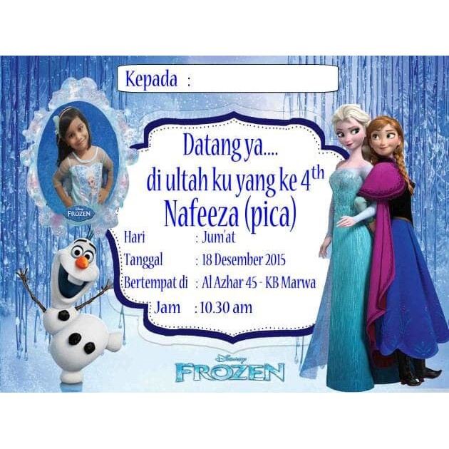 Cetak Undangan Ulang Tahun Anak Custom Kertas Art Paper Shopee Indonesia
