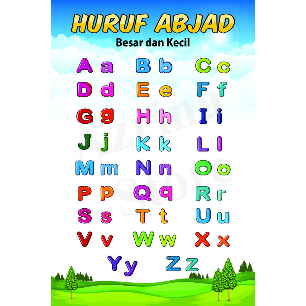Secara umum, huruf besar lebih besar, dan huruf kecil lebih kecil.namun, huruf ini terlihat huruf besar, tetapi ukuran teksnya sama dengan huruf kecil. Big Size 50x75cm Poster Edukasi Anak Mengenal Abjad Huruf Besar Dan Kecil Shopee Indonesia
