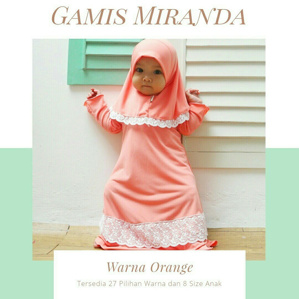 Gamis Anak Gamis Miranda Anak Bayi Warna Orange Anaya Hijab Gamis
