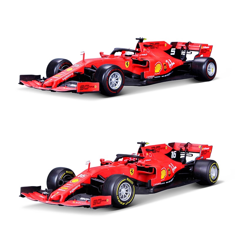 Bburago Mainan Mobil Diecast F1 2019 Ferrari Team Sf90 5 Sebastian Vettel 16 Charles Leincrc