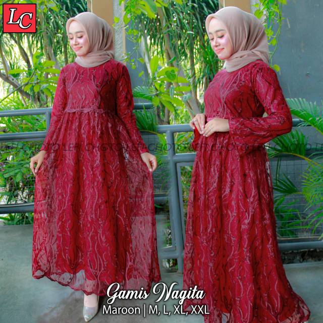 Model Baju Brokat Kembang Payung / Cara Potong Kain Satin Brokat Untuk Longdress Part 2 Youtube
