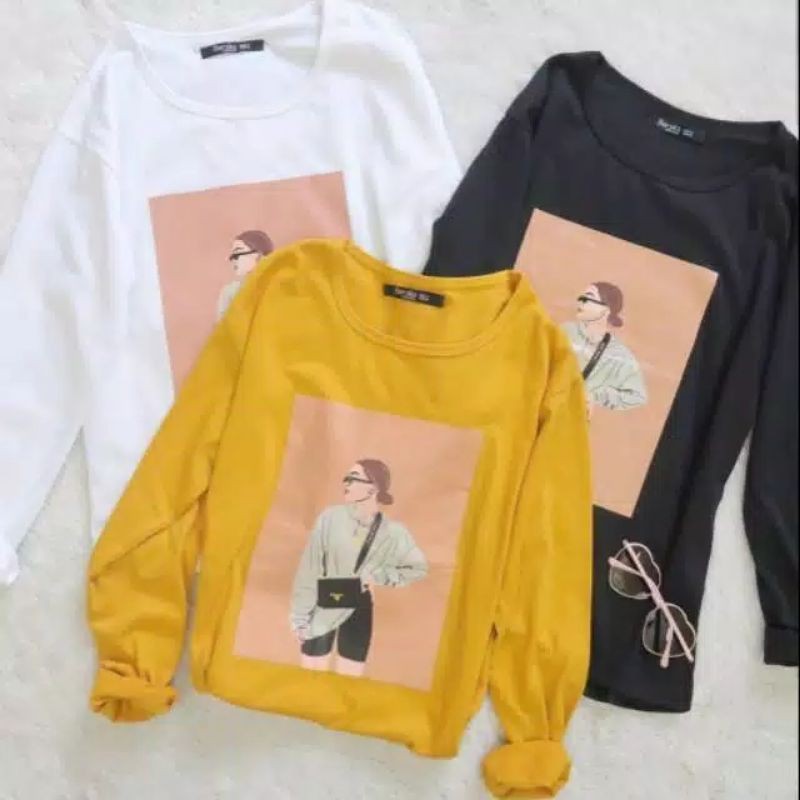 Yap, betul, kaos lengan panjang. Btfo Kaos Cewek Lengan Panjang Tshirt Motif Tara Kaos Wanita Kaos Lengan Panjang Wanita Shopee Indonesia