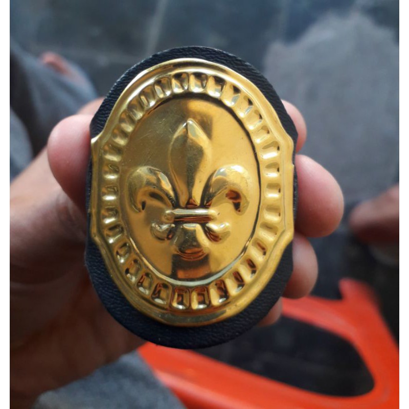 kolong kalep BUNGA LILI Pramuka warna emas original | Shopee Indonesia