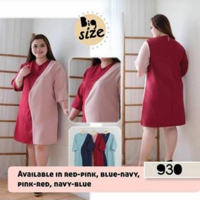Tunik Mini Dress Jumbo Gaun Big Size Bagus Import Murah Bangkok Shopee Indonesia