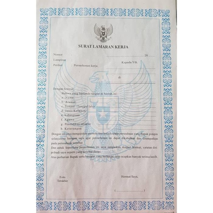 Contoh surat lamaran pekerjaan berikut ini kami sajikan kepada para pelamar atau pencari kerja agar lebih mudah dan cepat mengajukan lamaran sesuai dengan posisi jabatan atau pekerjaan yang. Blangko Surat Lamaran Kerja Kertas Form Surat Lamaran Pekerjaan Shopee Indonesia